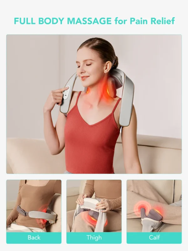 Shiatsu masažuoklis H5 Mini su šildymu – naudojimas
